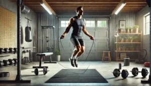 Jump Rope inside a Garage